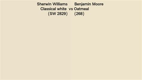 Sherwin Williams Classical White Sw Vs Benjamin Moore Oatmeal