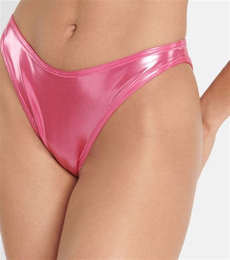 Coolio Lame Bikini Bottoms In Pink Reina Olga Mytheresa