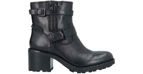 Ash Leather Ankle Boots in Black - Lyst