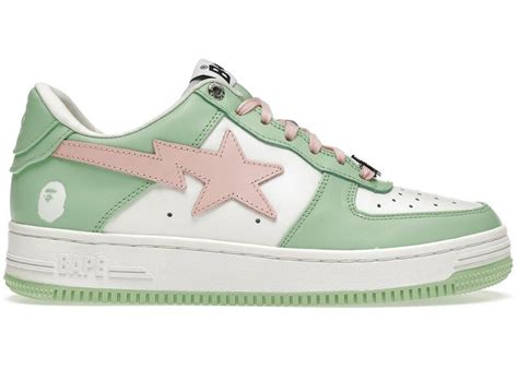 A Bathing Ape Bape Sta Pastel Green In 2022 Swag Shoes Pastel Shoes