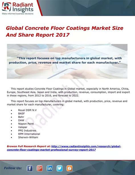 Ppt Global Concrete Floor Coatings Market Size And Share Report