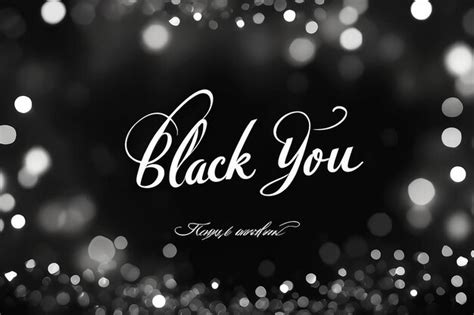 Premium Photo Thank You Black And White Handwritten Lettering On