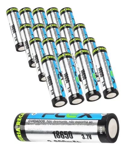 20 Baterias Recarregáveis 18650 3 7v 3800mah Flex Lanterna