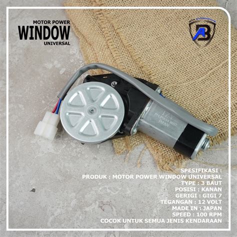 Jual Dinamo Motor Power Window Mobil Baut Kanan Gigi Universal