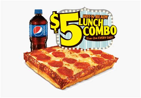 Little Caesars Lunch Combo - Little Caesars $5 Lunch Combo Time, HD Png ...