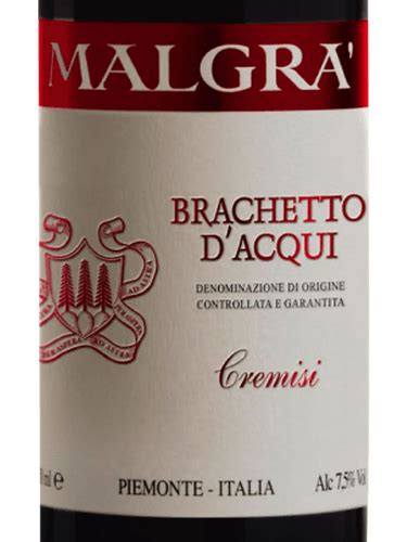 Malgra Cremisi Brachetto D Acqui Vivino US