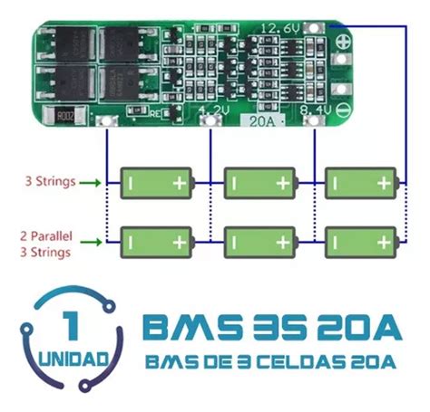 Bms Pcm Controlador De Carga Bater As De Litio Celdas A Mercadolibre