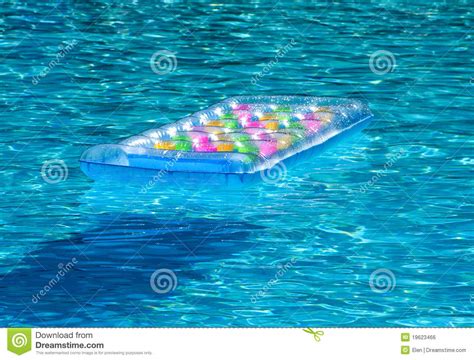 Inflatable Mattress in Pool Stock Photo - Image of beauty, holidays ...