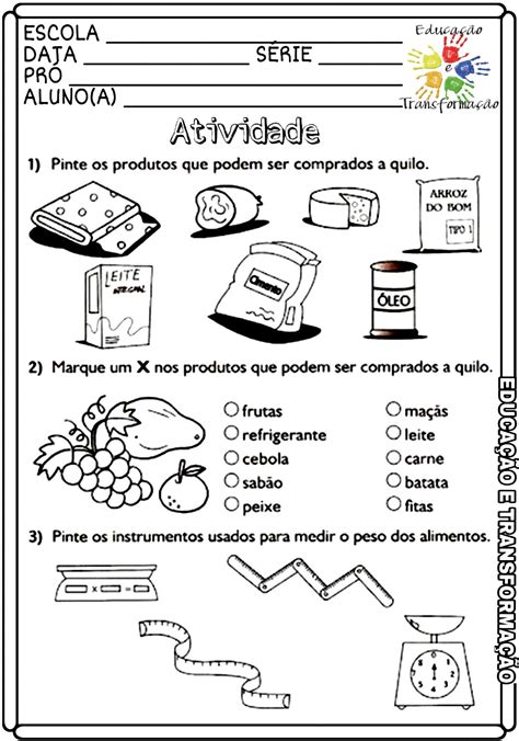 Grandezas E Medidas Atividades