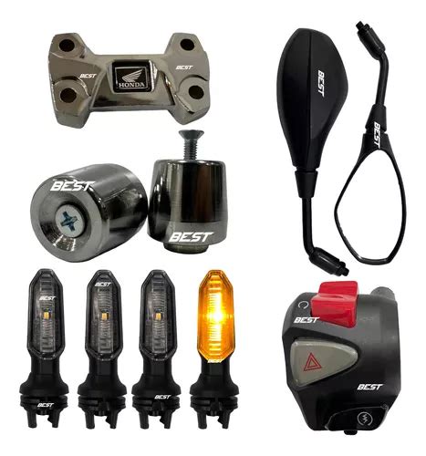 Kit Pisca Mesa Guidao Punho Cb Retrovisor F Peso Pcx Frete Gr Tis