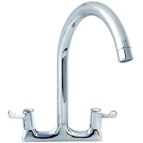 Deva Lever Action Deck Mounted 2 Hole Sink Mixer Tap