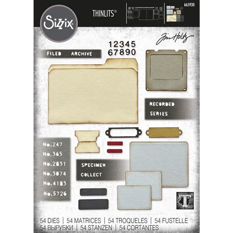 Sizzix Thinlits Die Set By Tim Holtz Specimen