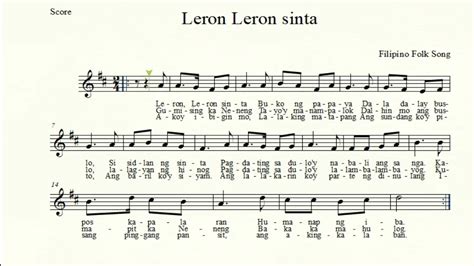 Leron Leron Sinta Philippine Children's Songs Philippines, 58% OFF