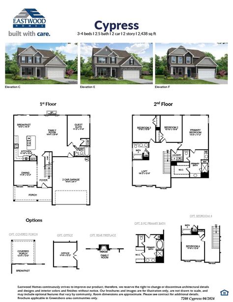 Cypress Floor Plan Cottages At Piper Village Eastwood Homes