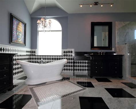 Black And White Marble Bathroom Floor Tiles Ideas And Pictures