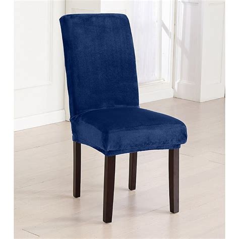 Great Bay Solid Velvet Plush Dining Chair Slipcovers Set Of Bed