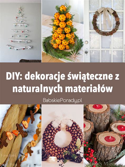 DIY dekoracje świąteczne z naturalnych materiałów