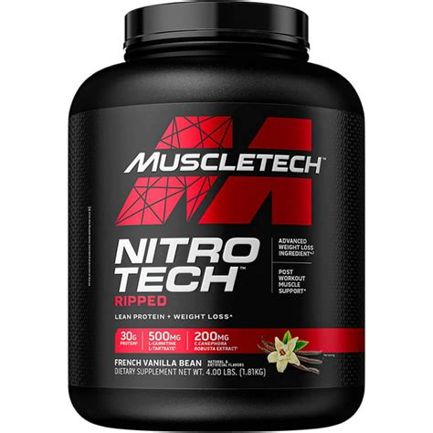 Muscletech Nitro Tech Ripped Lean Whey Protein Powder Isolate Weight Loss Protein Powder