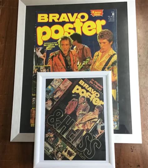 BRAVO POSTER HEFT Nr 11 1976 Sex Pistols Gerahmte Werbeanzeige Punk