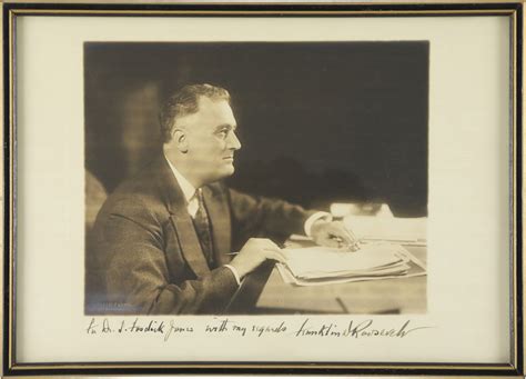 President Franklin D Roosevelt Signed Photograph