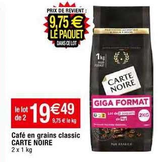 Promo Cafè En Grains Classic Carte Noire chez Migros France iCatalogue fr