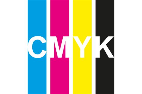 Cmyk print icon. Four lines in cmyk colors symbol. Cyan, magenta ...