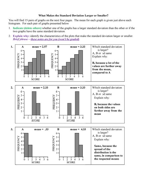 Mod 5 SD Histograms What Makes The Standard Deviation Larger Or