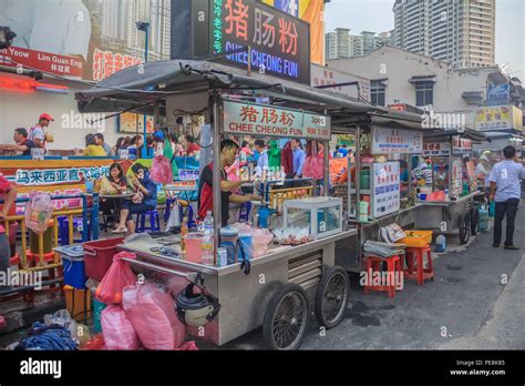 georgetown penang malaysia august   street food vendor