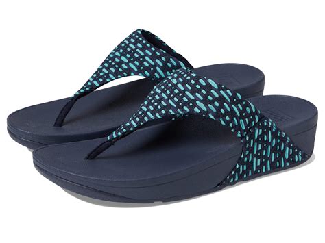 Fitflop Lulu Geo Webbing Toe Post Sandals In Blue Lyst