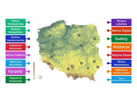 Wybrane Krainy Geograficzne Polski Rysunek Z Opisami