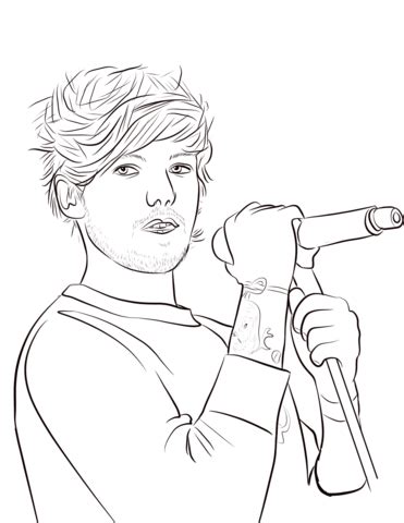 Louis Tomlinson Coloring Page Free Printable Coloring Pages