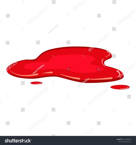 Puddle Blood Liquid Vector Cartoon Style Stock Vector Royalty Free