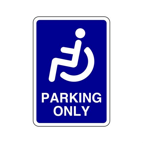 jual rambu parkir khusus difabel cm  cm plat alumunium shopee