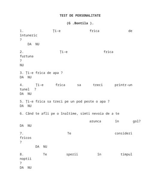 DOCX Test De Personalitate DOKUMEN TIPS