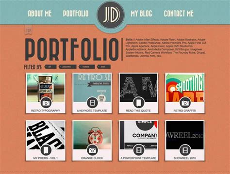 Retro Portfolio One Page Vintage Template Retro Portfolio” Is A