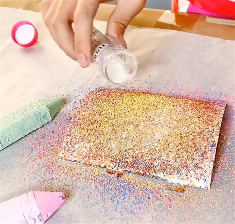 Chalk Painting Glitter Art Hello Wonderful