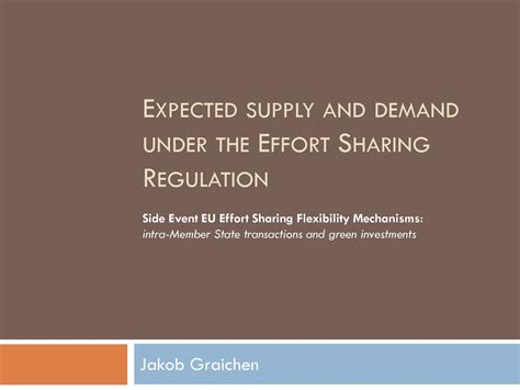 Expected Supply And Demand Under The Effort Sharing Regulation Ppt