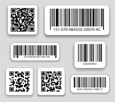 Codes Barres Et Qr Sur Jeu D Autocollants Blancs Donn Es D