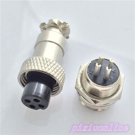 Pcs Gx Pin Male Female Mm L Y Circular Connector Socket Plug