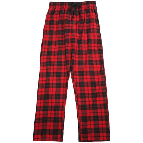 Hanes Hanes Mens Plaid Woven Blend Lounge Pajama Sleep Pant 41517 Medium Red Black Plaid