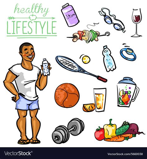 Healthy lifestyle - man Royalty Free Vector Image