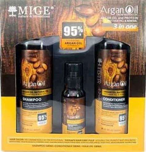 شامپو و ماسک و روغن آرگان میگ Mige Argan Oil Pack فروشگاه آنلاین آریاناز