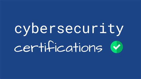 CyberSecurity Certification Recommendations and Resources