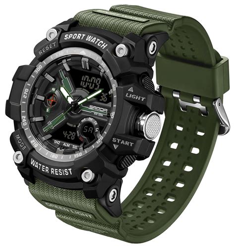 Findtime Men S Watch Waterproof Watches Military Sport Digital Analogue