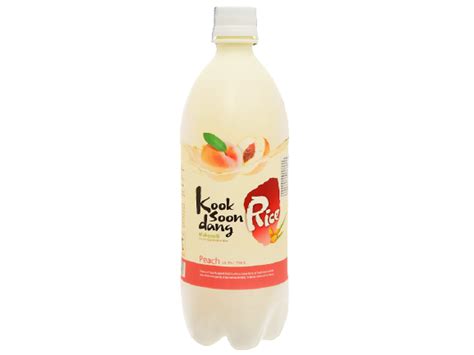 Kooksoondang Makgeolli Korean Smooth Sparkling Rice Wine Ml Peach