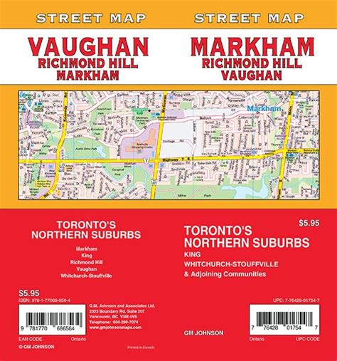 Markham / Vaughan / Richmond Hill, Ontario Street Map - GM Johnson Maps