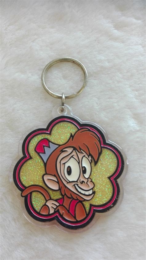 Vintage Disney Brabo Large Plastic Keychain Keyring Aladdin Etsy