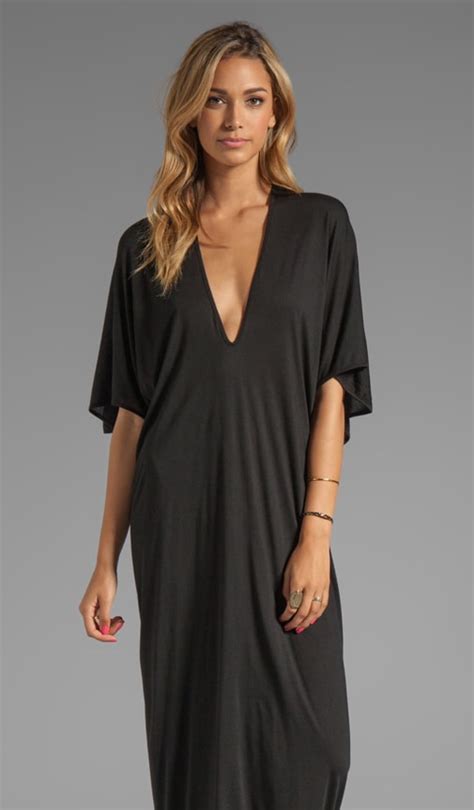 Riller Fount Robyn Caftan Maxi In Black Revolve