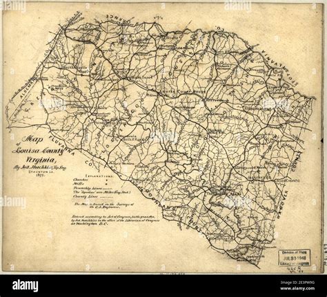 Map of Louisa County, Virginia Stock Photo - Alamy