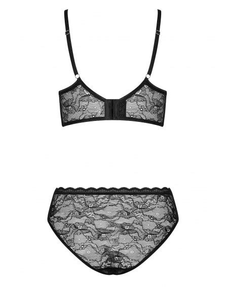 Obsessive Lingerie Sexy Completino Intimo In Pizzo Nero Collezione Laurise